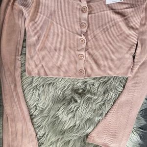 Blush pink ZARA Crop sweater